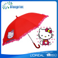 Chinese red custom logo promo steel frame kid ' s umbrella
